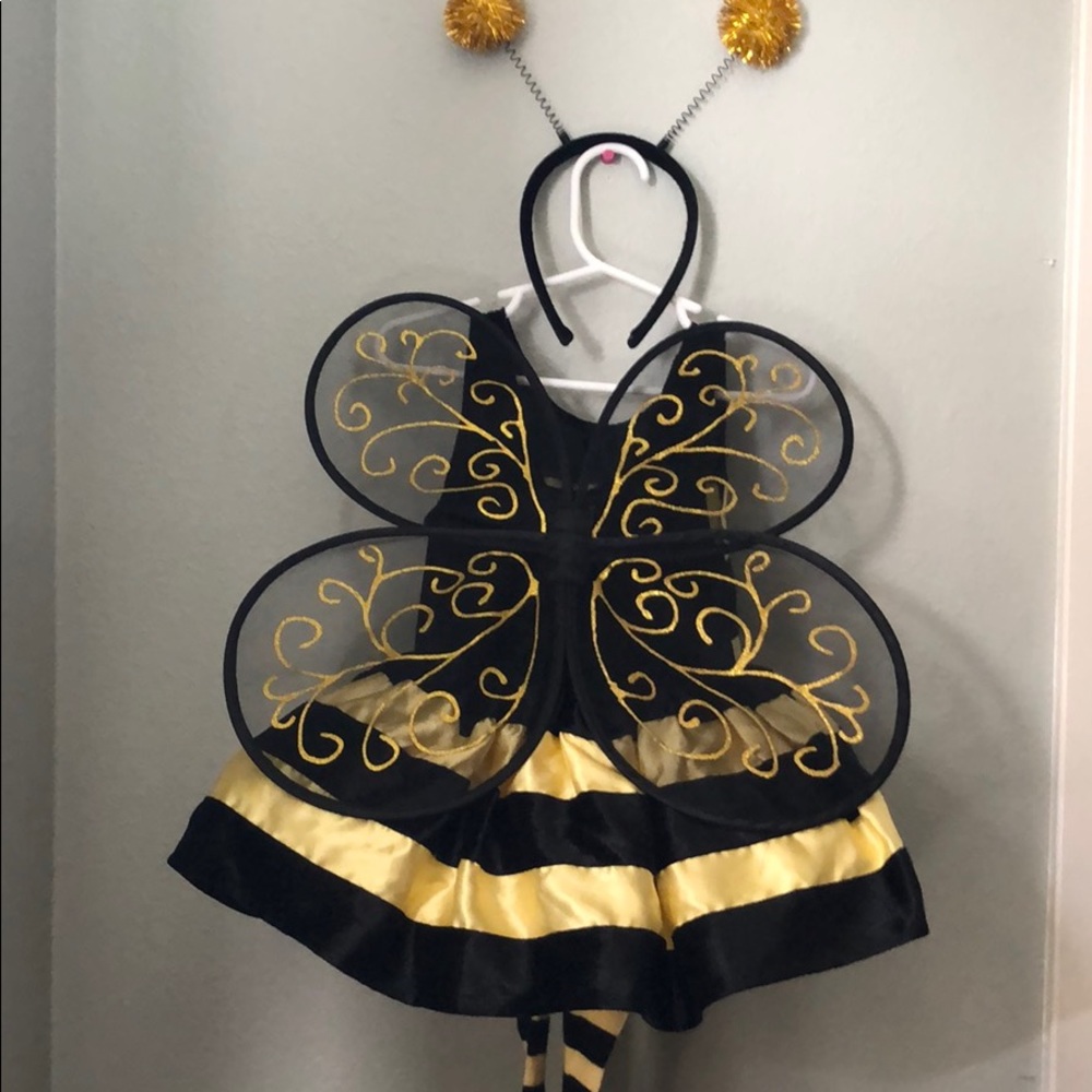 2t bumble bee costume and Gymboree tights (18-24)